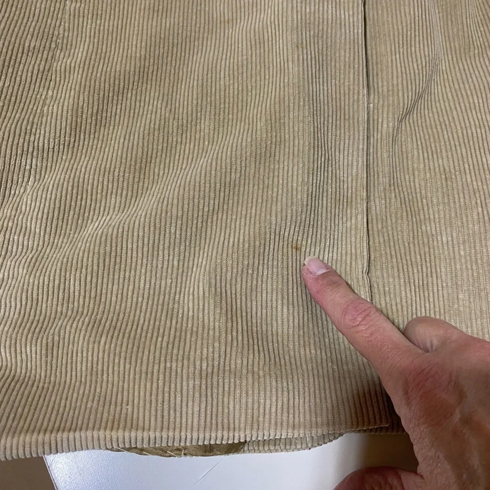 Brooks Brothers Vintage Mens Tan Corduroy Blazer, Flawed, Size 42R??